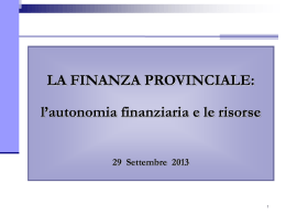 La trama economica e organizzativa della Provincia