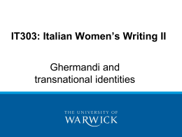 Transnationalism - University of Warwick