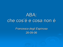 Breve Intro all`ABA R - Francesca degli Espinosa
