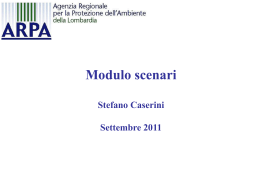 Modulo scenari Stefano Caserini Settembre 2011