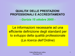 Intervento dott.ssa Rodani: presentazione