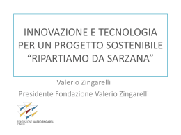 Presentazione SARZANA - Fondazione Valerio Zingarelli onlus