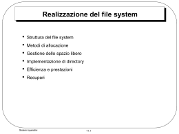 Realizzazione del file system