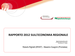 (Ervet) e Massimo Guagnini (Prometeia) - ER Imprese