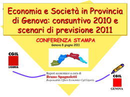 Fonte: Elaborazione Ufficio Economico CGIL Liguria