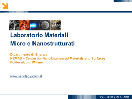 Laboratorio materiali micro e nanostrutturati