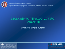 isolamento termico di tipo radiante