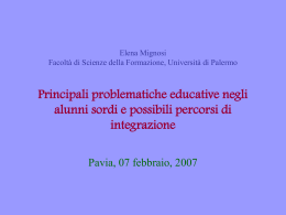 Dott.ssa Mignosi - Università degli Studi di Pavia