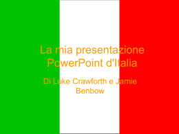 La mia presentazione PowerPoint d`Italia - Comenius - Leek