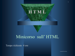 Corso sul linguaggio HTML