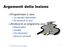 Slide su Java - Universit&agrave; del Salento