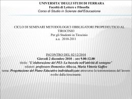 Seminario del 2 dicembre 2010