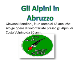 Gli Alpini in Abruzzo - Intergruppo Alpini