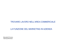 LE TEORIE DEL POSIZIONAMENTO