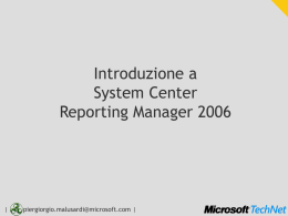 Introduzione a System Center Reporting