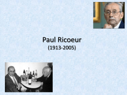 L`ermeneutica di Paul Ricoeur