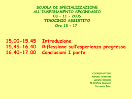 Presentazione tirocinio