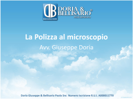 Polizza assicurativa &ldquo;RC professionale