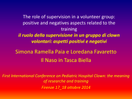 The role of supervision in a volunteer group: positive and negatives