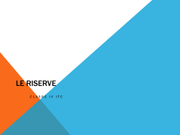 Le riserve - Economia Aziendale