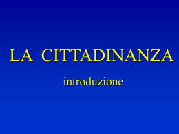 LA DOMANDA di cittadinanza