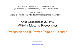 Presentazione di PowerPoint - Università degli Studi di Cassino