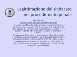 Legittimazione del sindacato - Ordine degli Avvocati di Sanremo