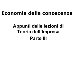 Parte 3 - Lucidi Economia della conoscenza