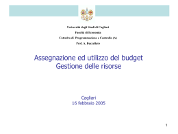 Il Budget del Dipartimento Ospedaliero &egrave; parte integrante