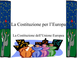 La Costituzione per l`Europa