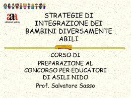 Strategie di integrazione dei bambini diversamente abili
