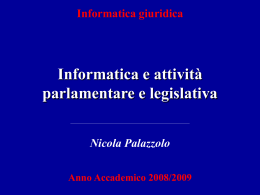 Informatica e attività legislativa