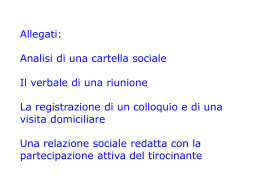 La relazione di tirocinio - allegati