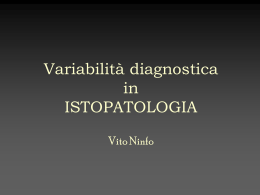 VARIABILITA` DIAGNOSTICA ED ERRORE: