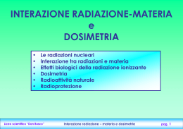Slide "Interazione radiazione