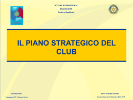 il piano strategico del club