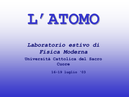 atomo03_2 - Dipartimento di Matematica e Fisica