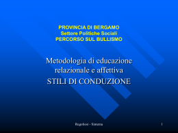 IMPORTANZA DEL GRUPPO - Legge 285 in provincia di Bergamo