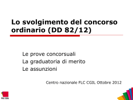 Svolgimento del concorso