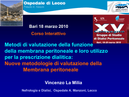 Nuove metodologie di valutazione della membrana peritoneale