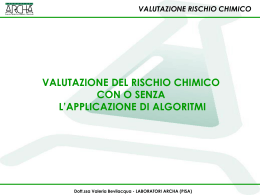 VALUTAZIONE RISCHIO CHIMICO