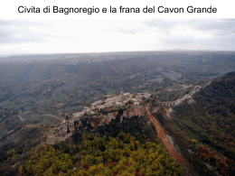 Civita di Bagnoregio e la frana del Cavon Grande (ppt 9834 Kb)
