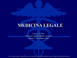 Lesivit&agrave; medico legale