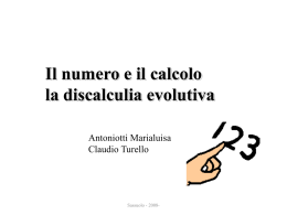 Il numero e il calcolo la discalculia evolutiva Prof Turello