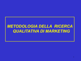 Metodologia della ricerca qualitativa di marketing