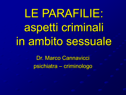 Parafilie - Dr. Marco Cannavicci (Microsoft PowerPoint)
