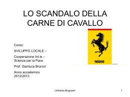 LO SCANDALO DELLA CARNE DI CAVALLO