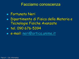 slide00 - dipartimento di fisica della materia e ingegneria elettronica