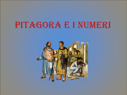 PITAGORA e i numeri - Seminario di Storia della Scienza