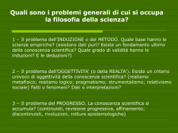 Prof. Pievani, inferenze - Dipartimento di Scienze Umane per la